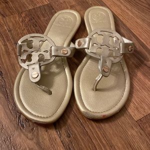 Gold Tory Burch Miller Sandal